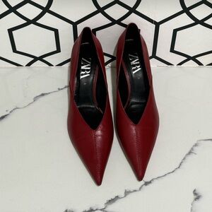Zara red shoes